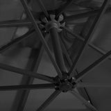 NNEVL Cantilever Umbrella with LED lights and Steel Pole 250x250 cm Anthracite