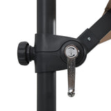 NNEVL Cantilever Umbrella with LED lights and Steel Pole 250x250 cm Taupe