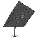 NNEVL Cantilever Umbrella with Aluminium Pole 4x3 m Black