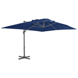 NNEVL Cantilever Umbrella with Aluminium Pole 4x3 m Azure Blue