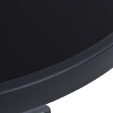 NNEVL Garden Table Black 60 cm Steel and Glass