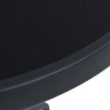 NNEVL Garden Table Black 80 cm Steel and Glass