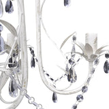 NNEVL Crystal Pendant Ceiling Lamp Chandeliers 2 pcs Elegant White