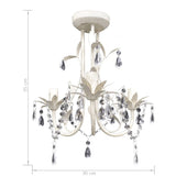 NNEVL Crystal Pendant Ceiling Lamp Chandeliers 2 pcs Elegant White