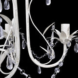 NNEVL Crystal Pendant Ceiling Lamp Chandeliers 4 pcs Elegant White