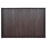 NNEVL Bamboo Bath Mats 2 pcs 60x90 cm Dark Brown
