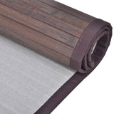 NNEVL Bamboo Bath Mats 2 pcs 60x90 cm Dark Brown