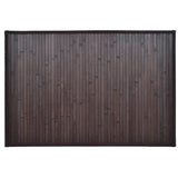 NNEVL Bamboo Bath Mats 4 pcs 60x90 cm Dark Brown
