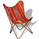 NNEVL Butterfly Chairs 2 pcs Multicolour Chindi Fabric