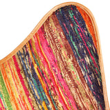 NNEVL Butterfly Chairs 4 pcs Multicolour Chindi Fabric