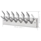 NNEVL Wardrobe Coat Hooks 2 pcs Silver Aluminium