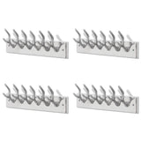 NNEVL Wardrobe Coat Hooks 4 pcs Silver Aluminium
