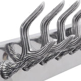 NNEVL Wardrobe Coat Hooks 4 pcs Silver Aluminium