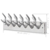 NNEVL Wardrobe Coat Hooks 4 pcs Silver Aluminium