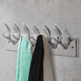 NNEVL Wardrobe Coat Hooks 4 pcs Silver Aluminium