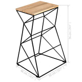 NNEVL Bar Stools 4 pcs Solid Wood Mango