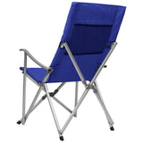 NNEVL Foldable Camping Chairs 2 pcs Blue