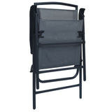NNEVL Folding Garden Chairs 2 pcs Texilene Grey