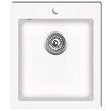 NNEVL Overmount Kitchen Sink Single Basin Granite Cream White