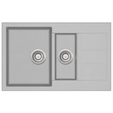 NNEVL Granite Kitchen Sink Double Basin Grey