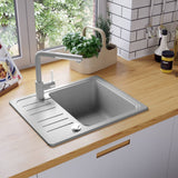 NNEVL Granite Kitchen Sink Single Basin Grey