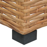 NNEVL Corner Sofa with Cushions Natural Rattan