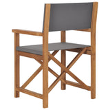 NNEVL Director's Chair Solid Teak Wood Grey