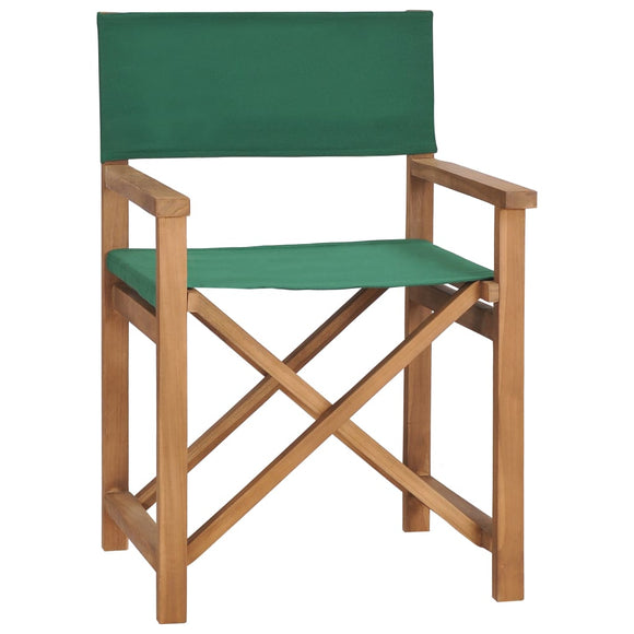 NNEVL Director's Chair Solid Teak Wood Green