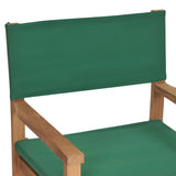 NNEVL Director's Chair Solid Teak Wood Green