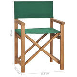 NNEVL Director's Chair Solid Teak Wood Green