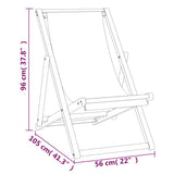 NNEVL Folding Beach Chair Solid Teak Wood Red