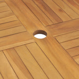 NNEVL Folding Garden Table 85x85x76 cm Solid Teak Wood