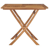 NNEVL Folding Garden Table 85x85x76 cm Solid Teak Wood