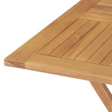 NNEVL Folding Garden Table 85x85x76 cm Solid Teak Wood