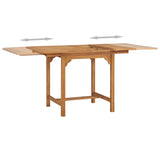 NNEVL Extending Garden Table (110-160)x80x75cm Solid Teak Wood