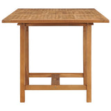 NNEVL Extending Garden Table (110-160)x80x75cm Solid Teak Wood