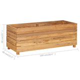 NNEVL Raised Bed 100x40x38 cm Recycled Teak and Steel