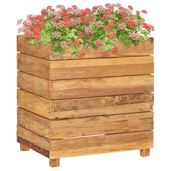 NNEVL Raised Bed 50x40x55 cm Recycled Teak and Steel