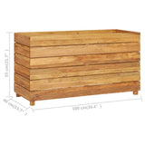 NNEVL Raised Bed 100x40x55 cm Recycled Teak and Steel