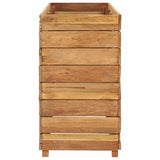NNEVL Raised Bed 150x40x72 cm Recycled Teak and Steel