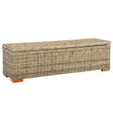 NNEVL Storage Box 120 cm Kubu Rattan and Solid Mango Wood