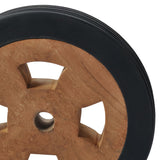 NNEVL Sunlounger Spare Wheels 2 pcs Solid Teak Wood
