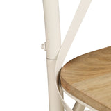 NNEVL Cross Chairs 4 pcs White Solid Mango Wood