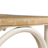NNEVL Cross Chairs 4 pcs White Solid Mango Wood