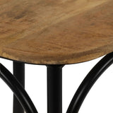 NNEVL Cross Chairs 4 pcs Black Solid Mango Wood