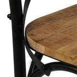 NNEVL Cross Chairs 4 pcs Black Solid Mango Wood