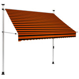 NNEVL Manual Retractable Awning 200 cm Orange and Brown