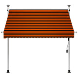 NNEVL Manual Retractable Awning 200 cm Orange and Brown