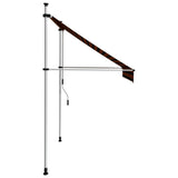 NNEVL Manual Retractable Awning 200 cm Orange and Brown