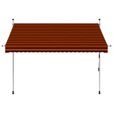 NNEVL Manual Retractable Awning 250 cm Orange and Brown